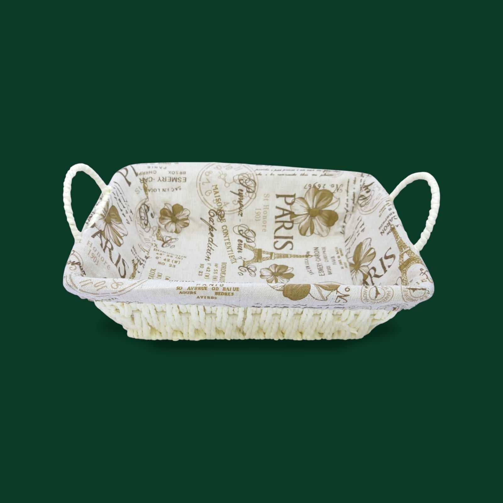 Prime Rectangular Bread Basket With Fabric