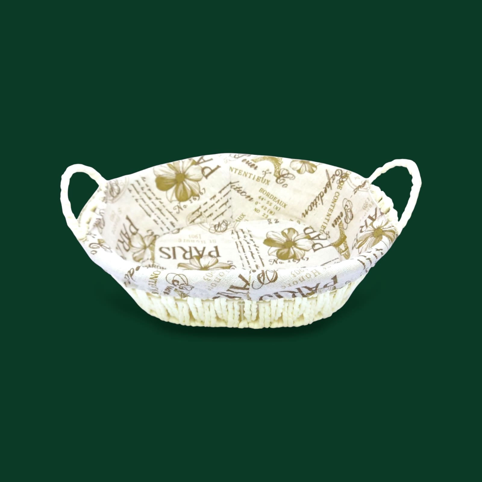 Prime Oval Bread Basket With Fabric