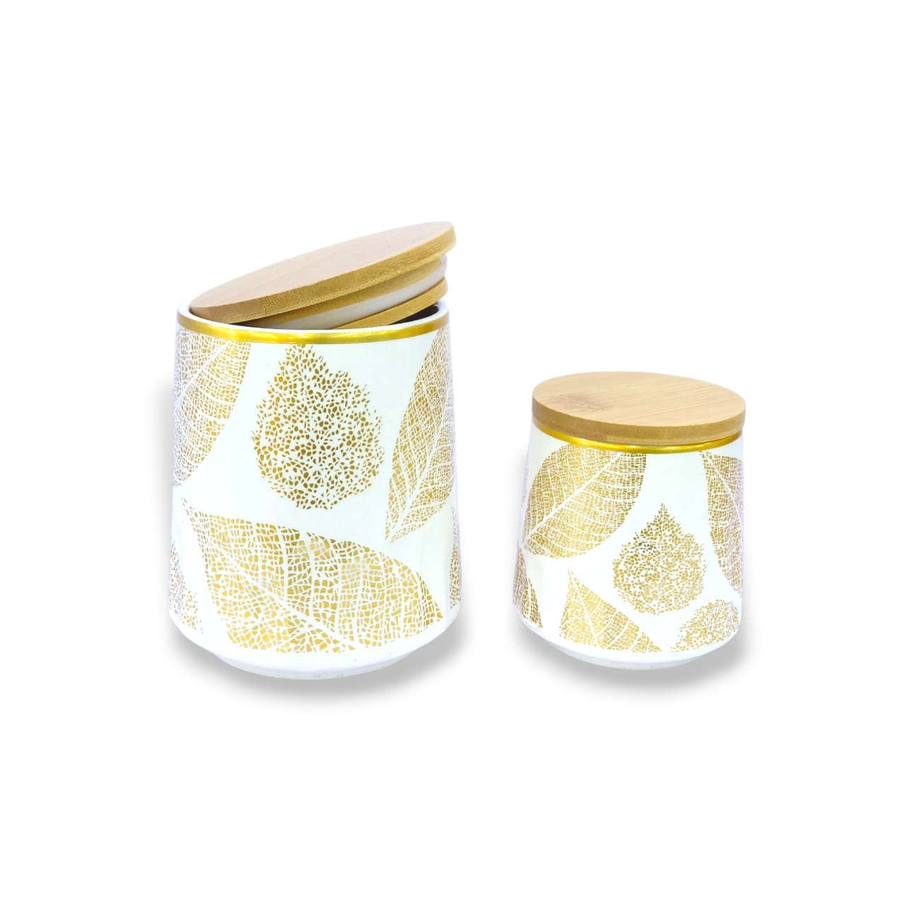 7-Piece Ceramic Spice Jar Set White Kaka Bawa Sons