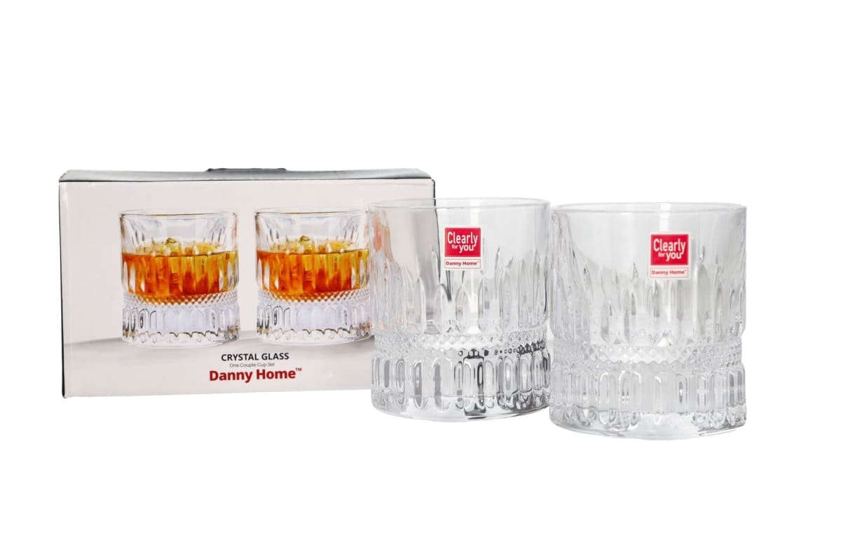 Danny Home 2-Piece 200 ml Crystal Glass Set Kaka Bawa Sons