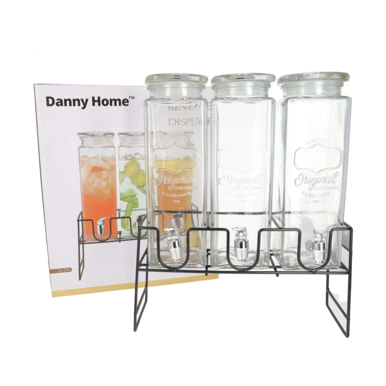 Danny Home 2.3-Litre × 3 Beverage Dispenser With Stand Kaka Bawa Sons