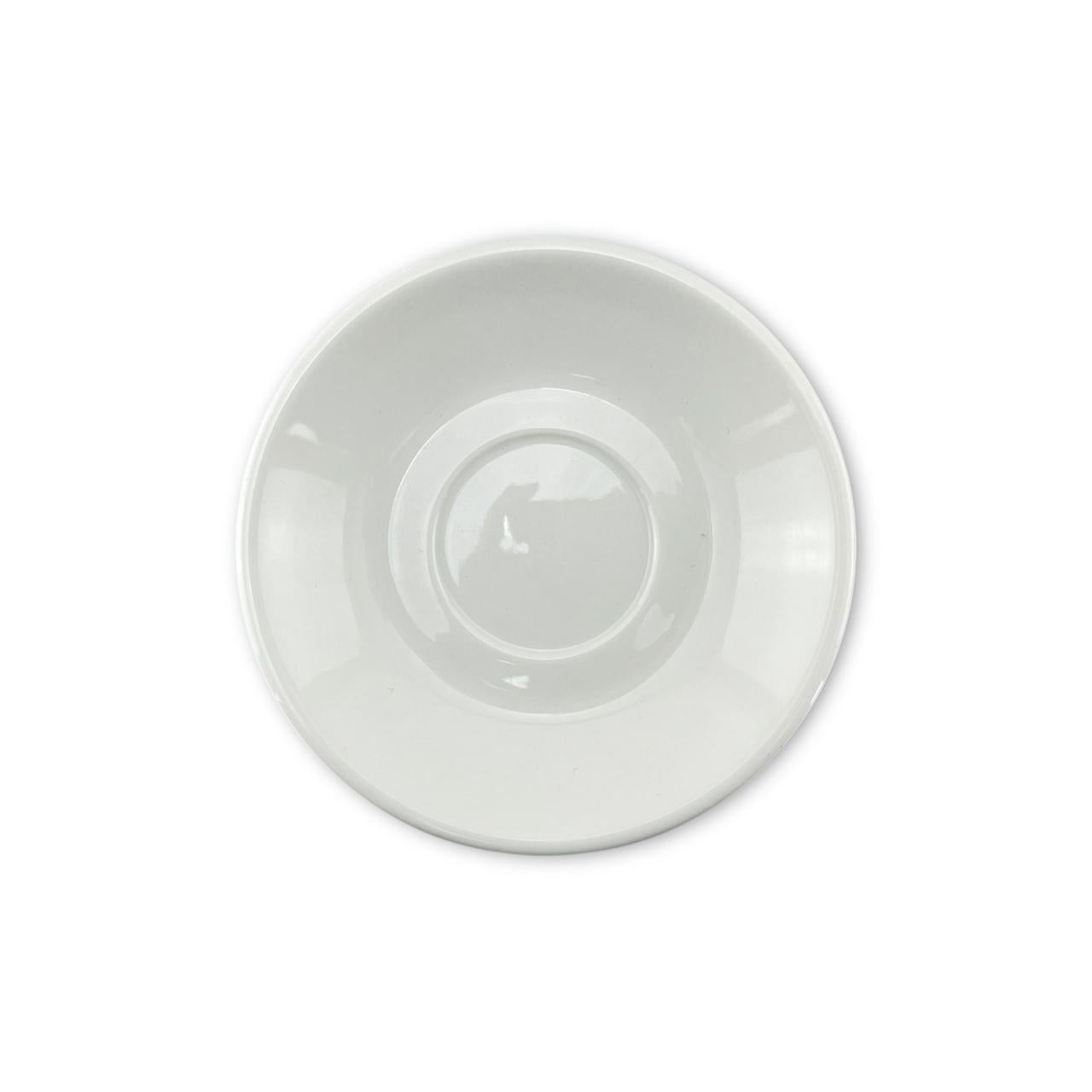 B.K White ceramic saucer