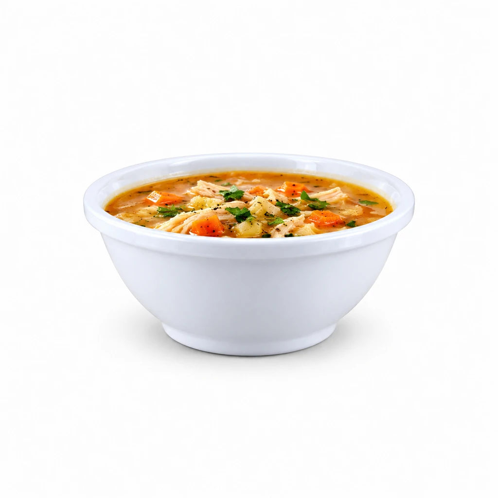 P.C Flared-Rim White Ceramic Soup Bowl, 5 Inch
