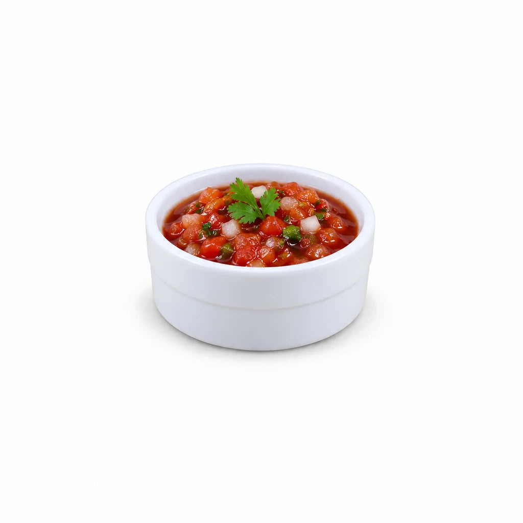 Forte B.K Danny Banded White Ceramic Ramekin, 3 Inch