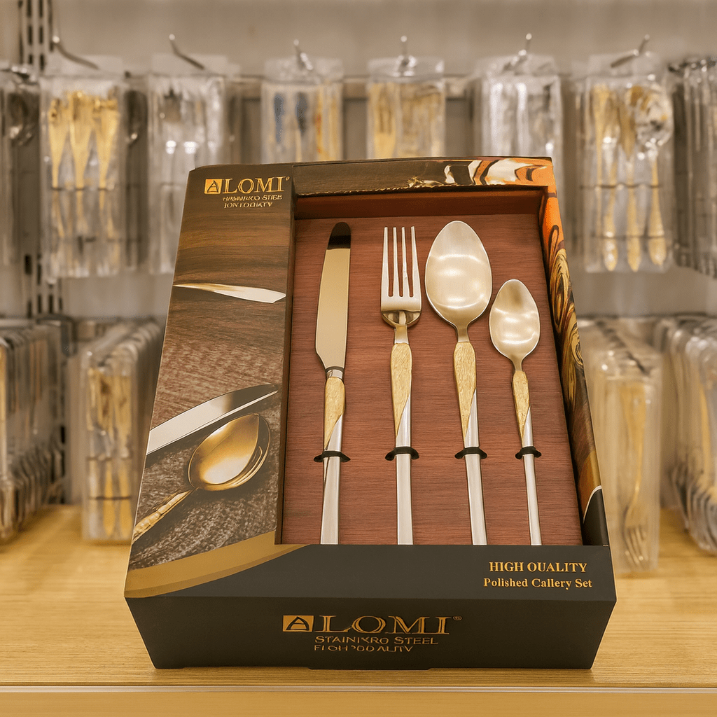 Alomi 24-Piece Cutlery Set With Stand Kaka Bawa Sons