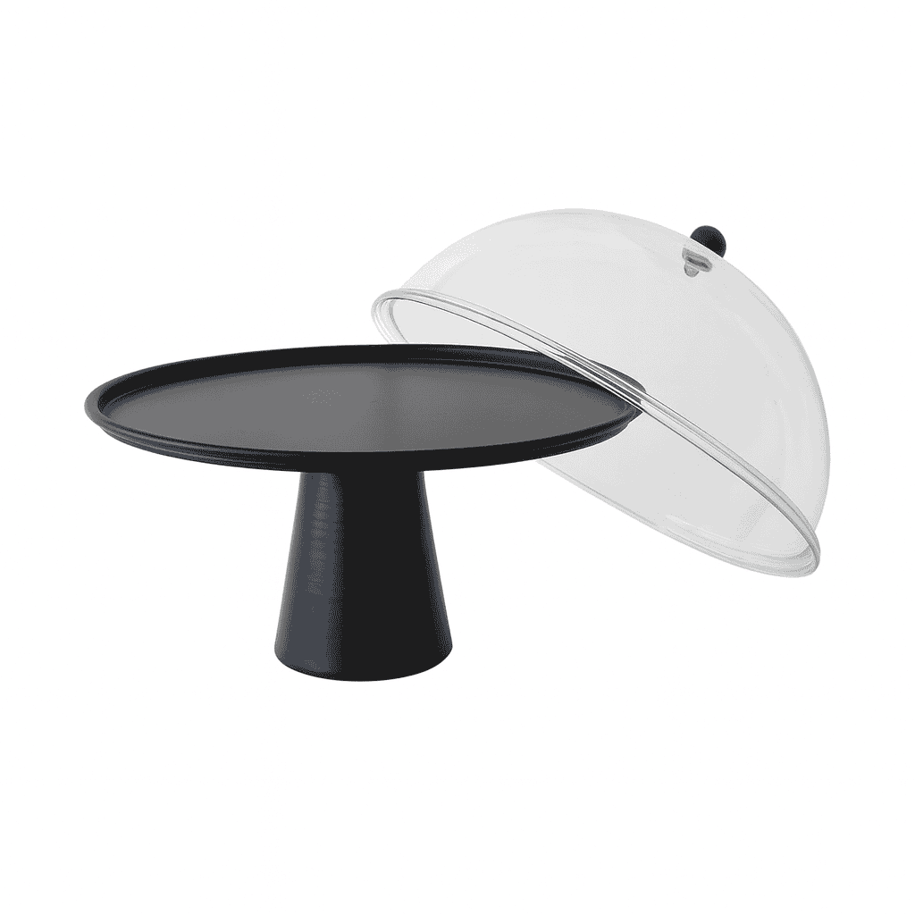Metal Cake Stand with Acrylic Dome Kaka Bawa Sons
