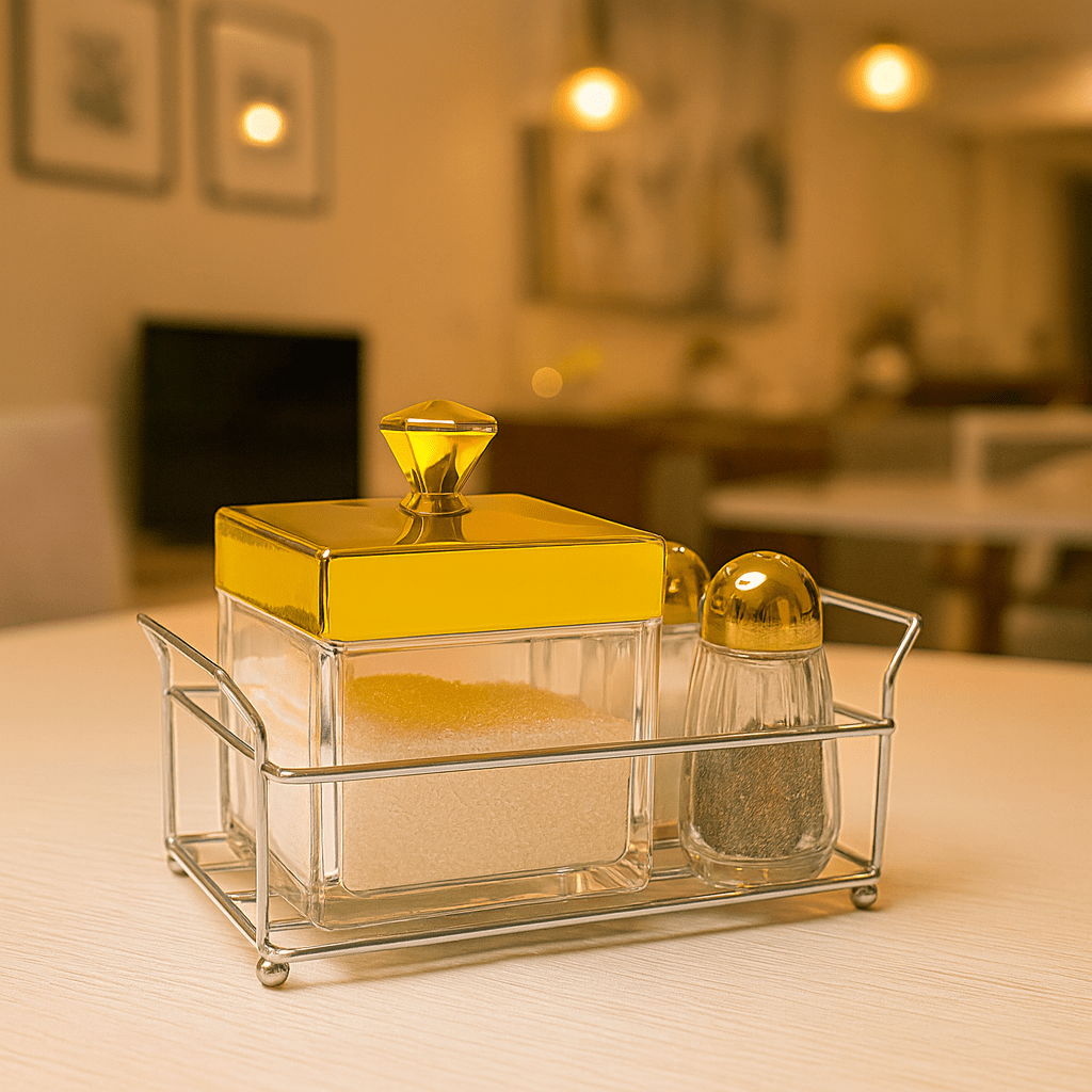Shengya 3-Piece Condiment Set With Stand Kaka Bawa Sons