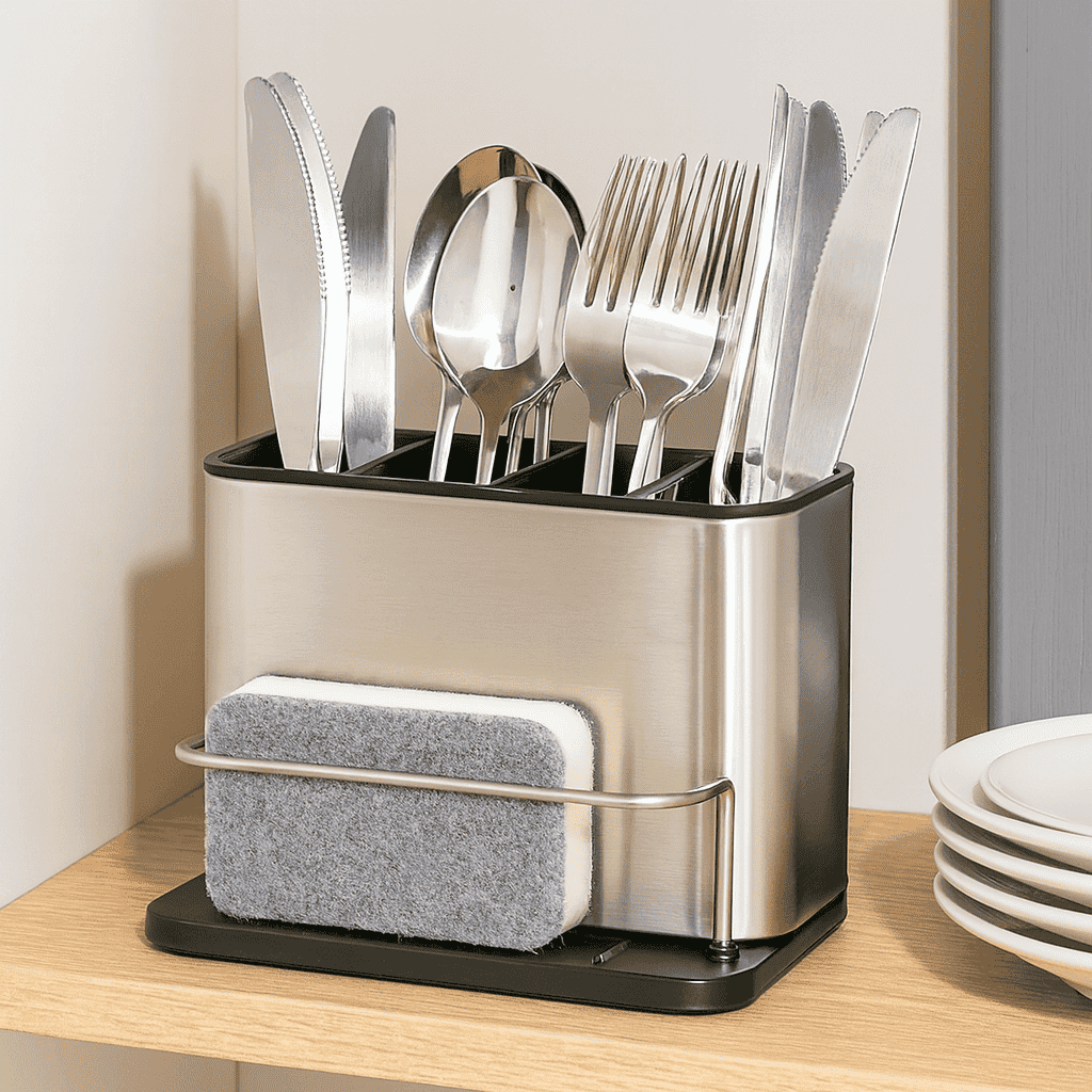 Stainless Steel Cutlery Holder 13x17 cm Kaka Bawa Sons
