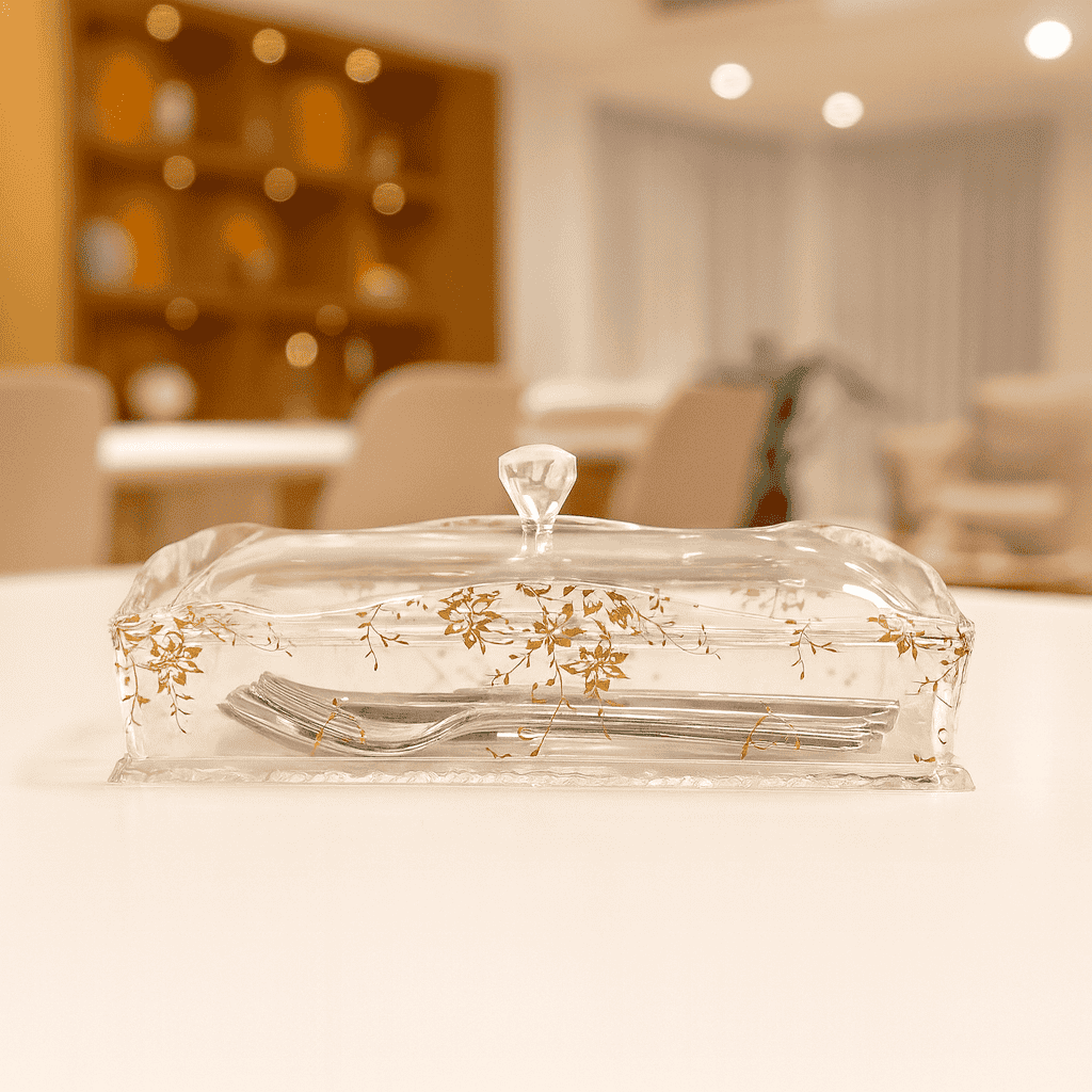 Acrylic Rectangle Cutlery Box Kaka Bawa Sons