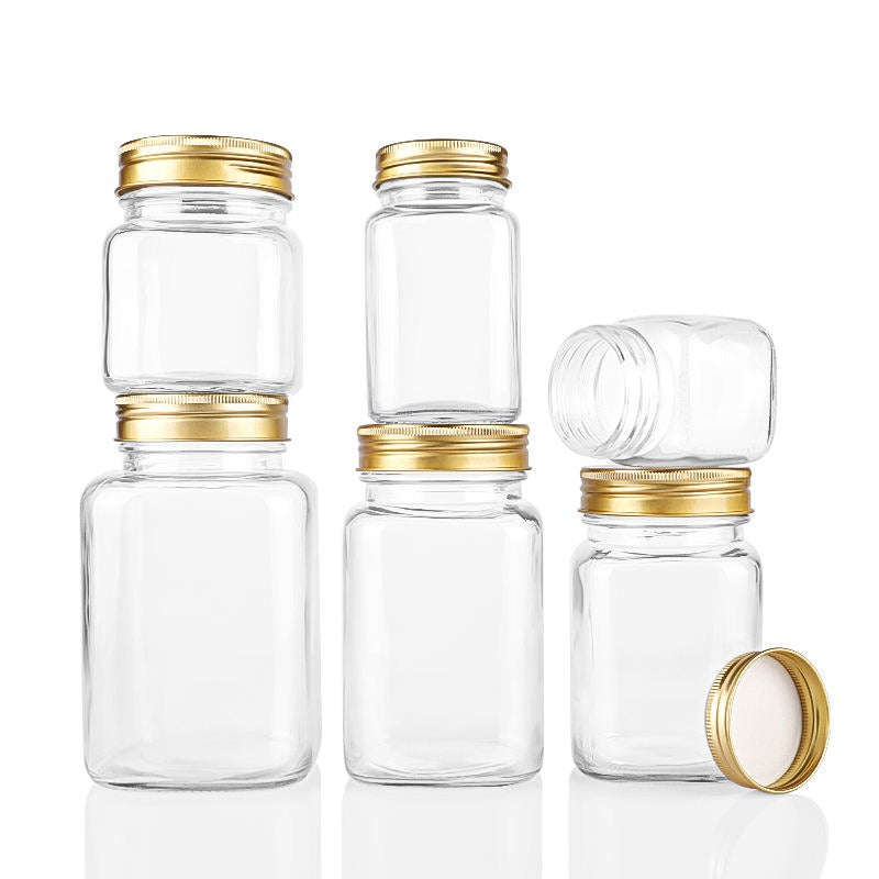 Square Glass Storage Jar Kaka Bawa Sons