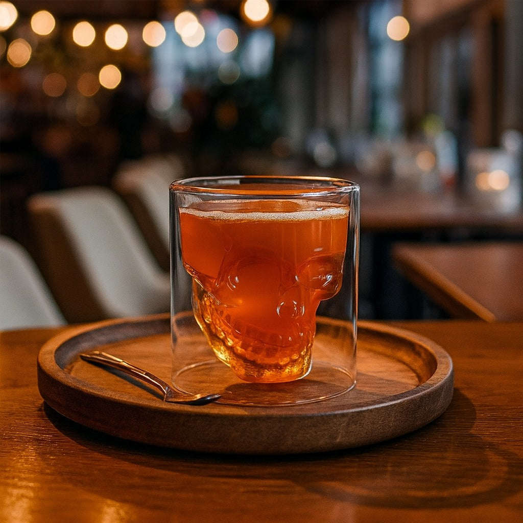 Skull-Shaped 150 ml Double Wall Glass Kaka Bawa Sons