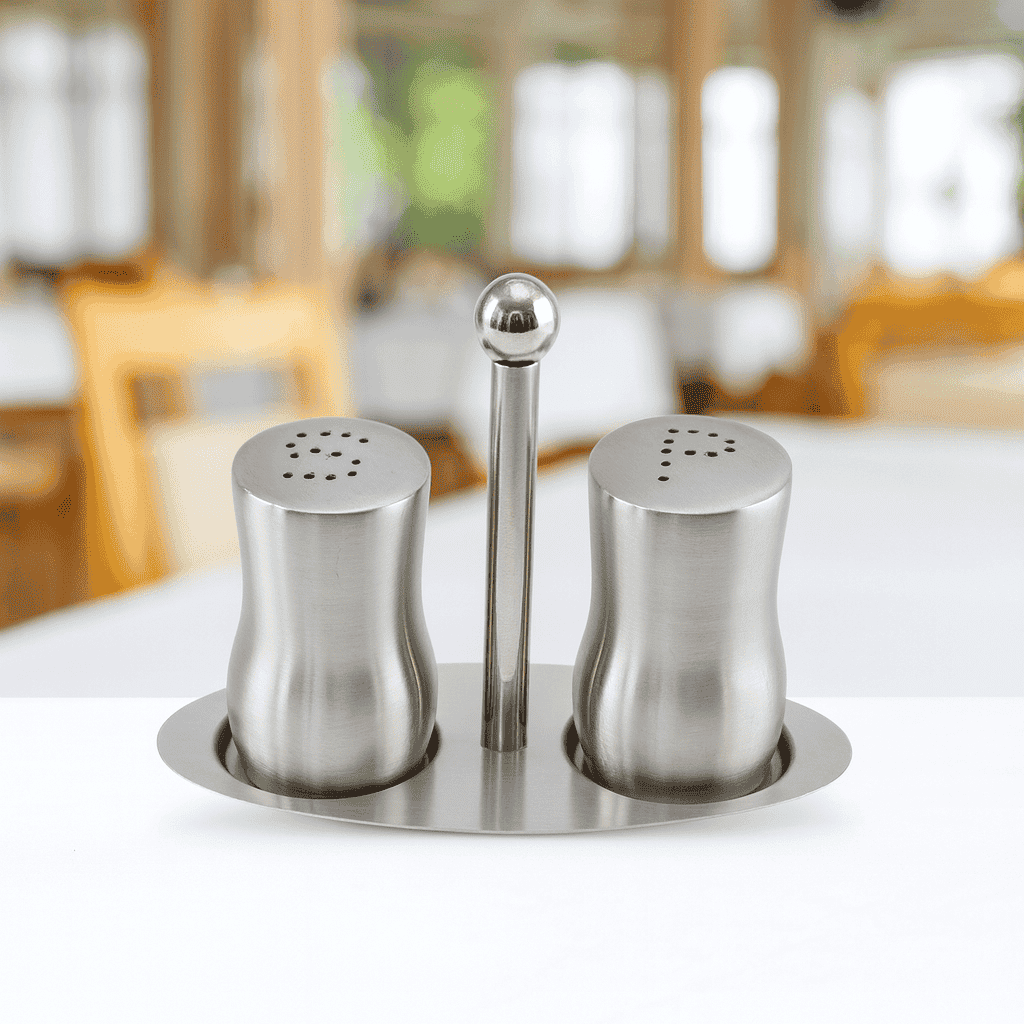 Shengya Stainless Steel Salt & Pepper Set Kaka Bawa Sons