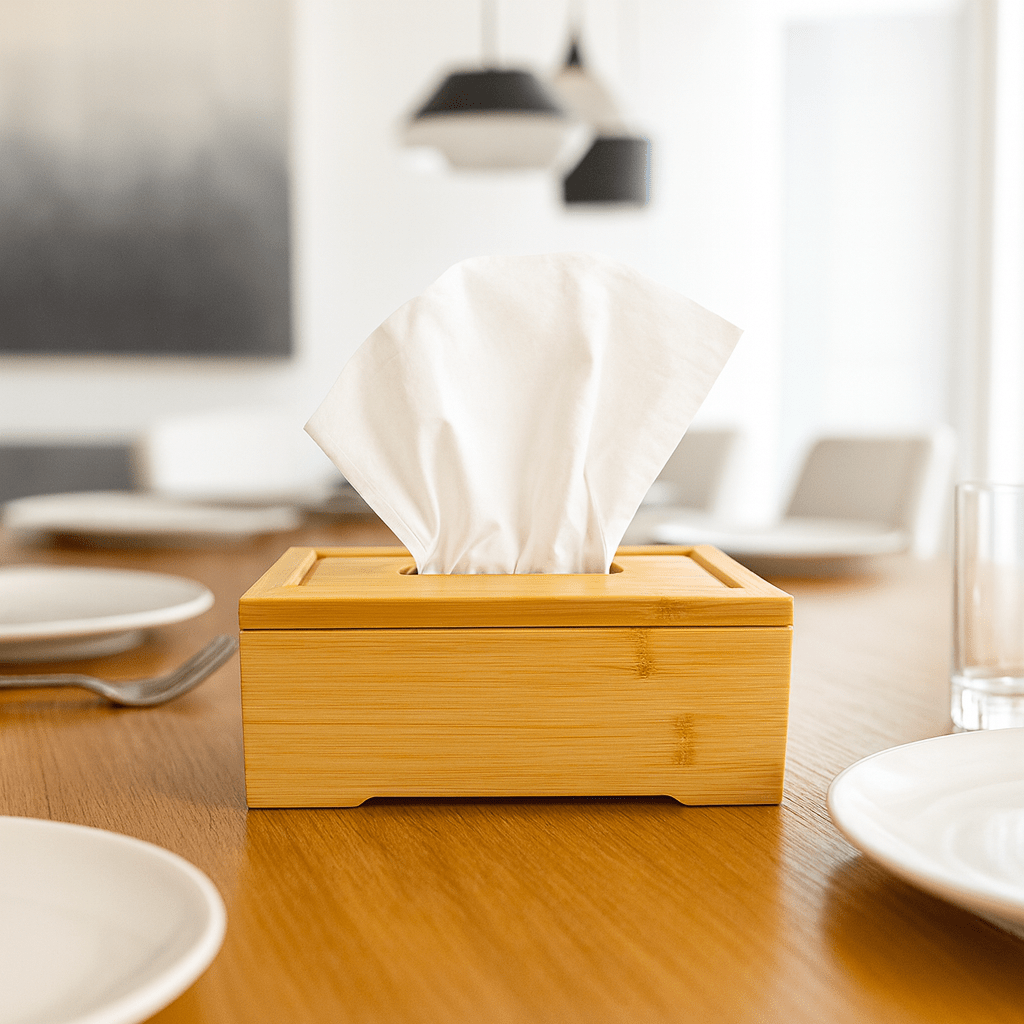 Violet Bamboo Tissue Box