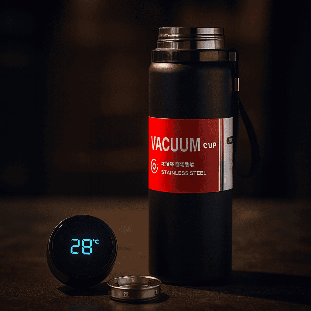Insulated Vacuum Flask (1000ML) With LED Temperature Display Kaka Bawa Sons
