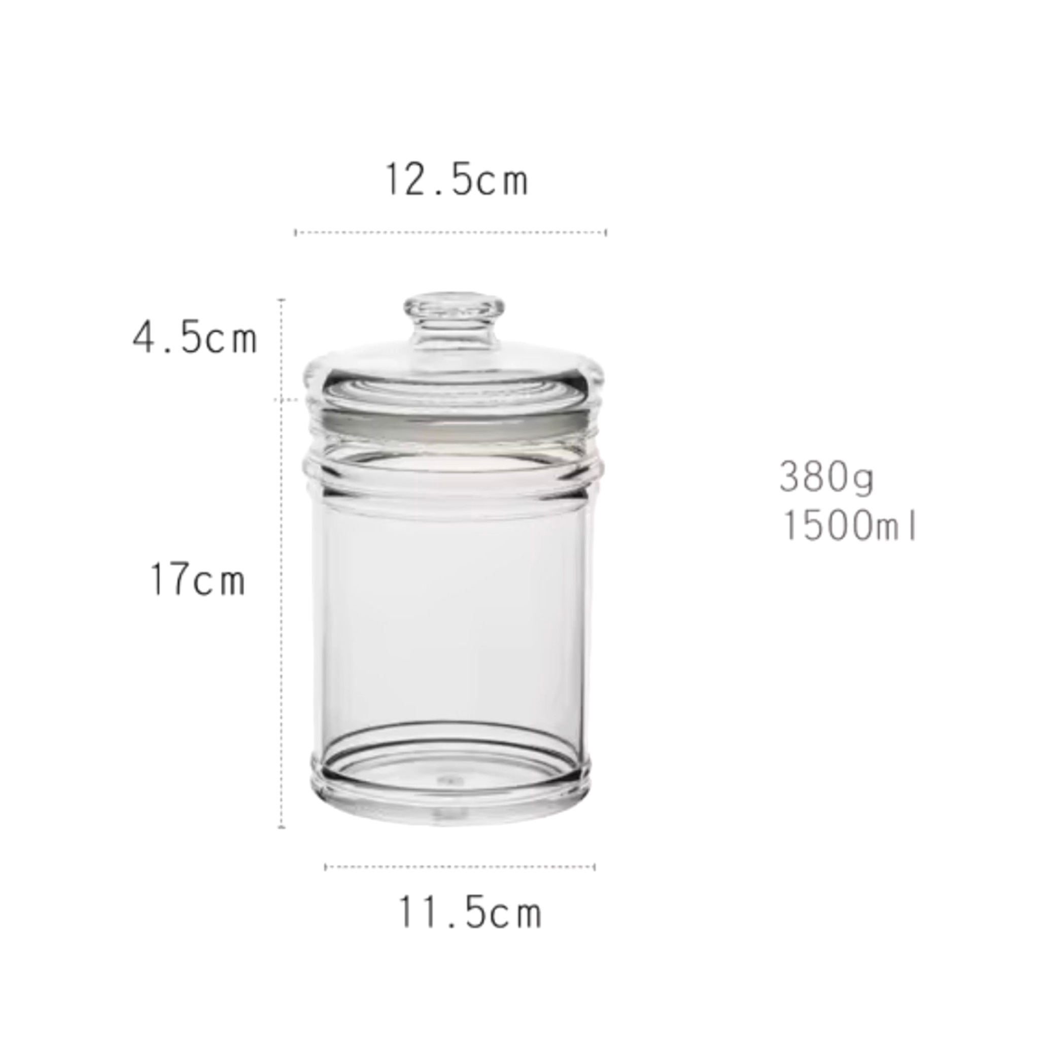 Wide Acrylic Storage Jars 1,000 - 1,900 ML