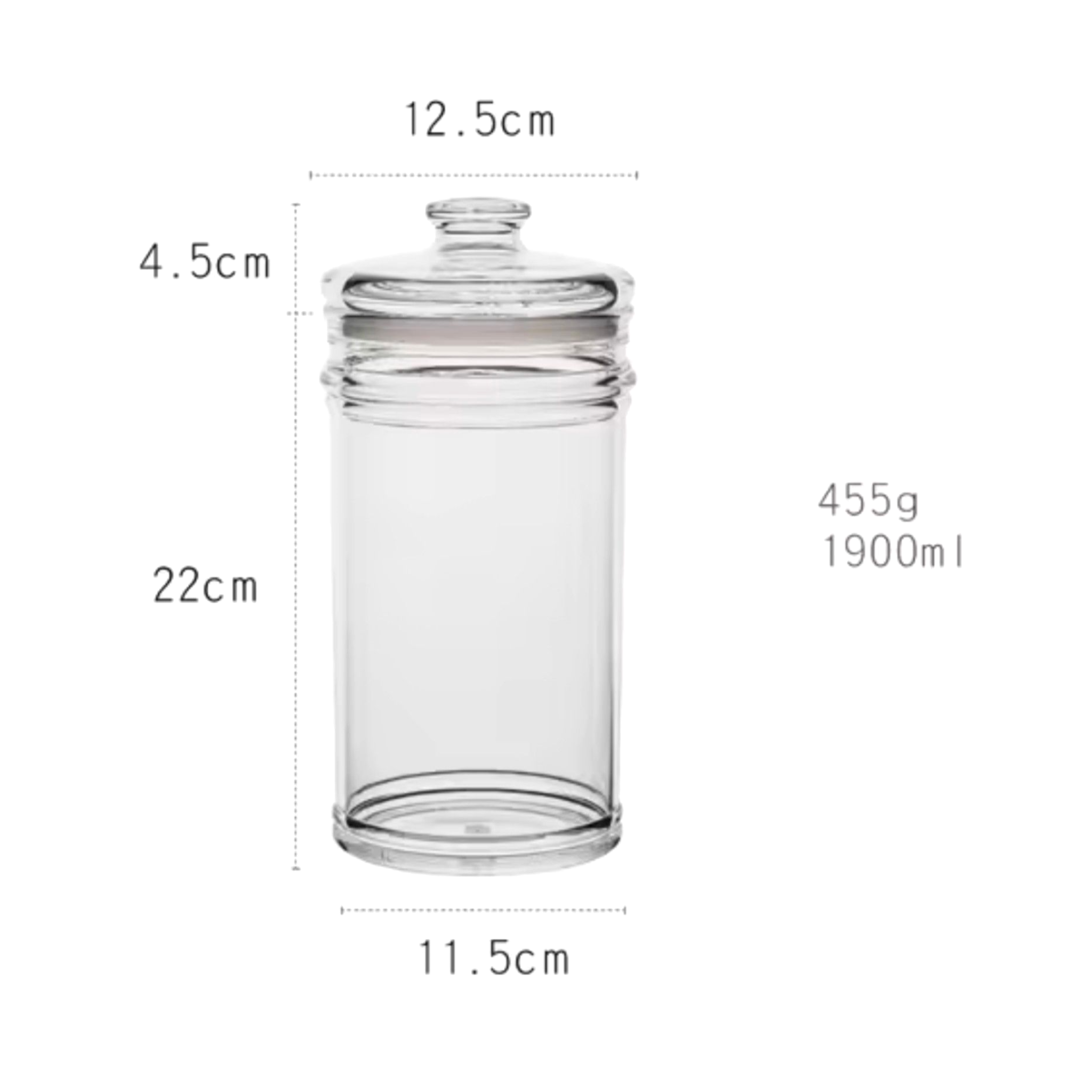 Wide Acrylic Storage Jars 1,000 - 1,900 ML