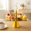 Fancy Stainless Steel Rectangle Dessert Stand