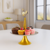 Fancy Stainless Steel Round Dessert Stand