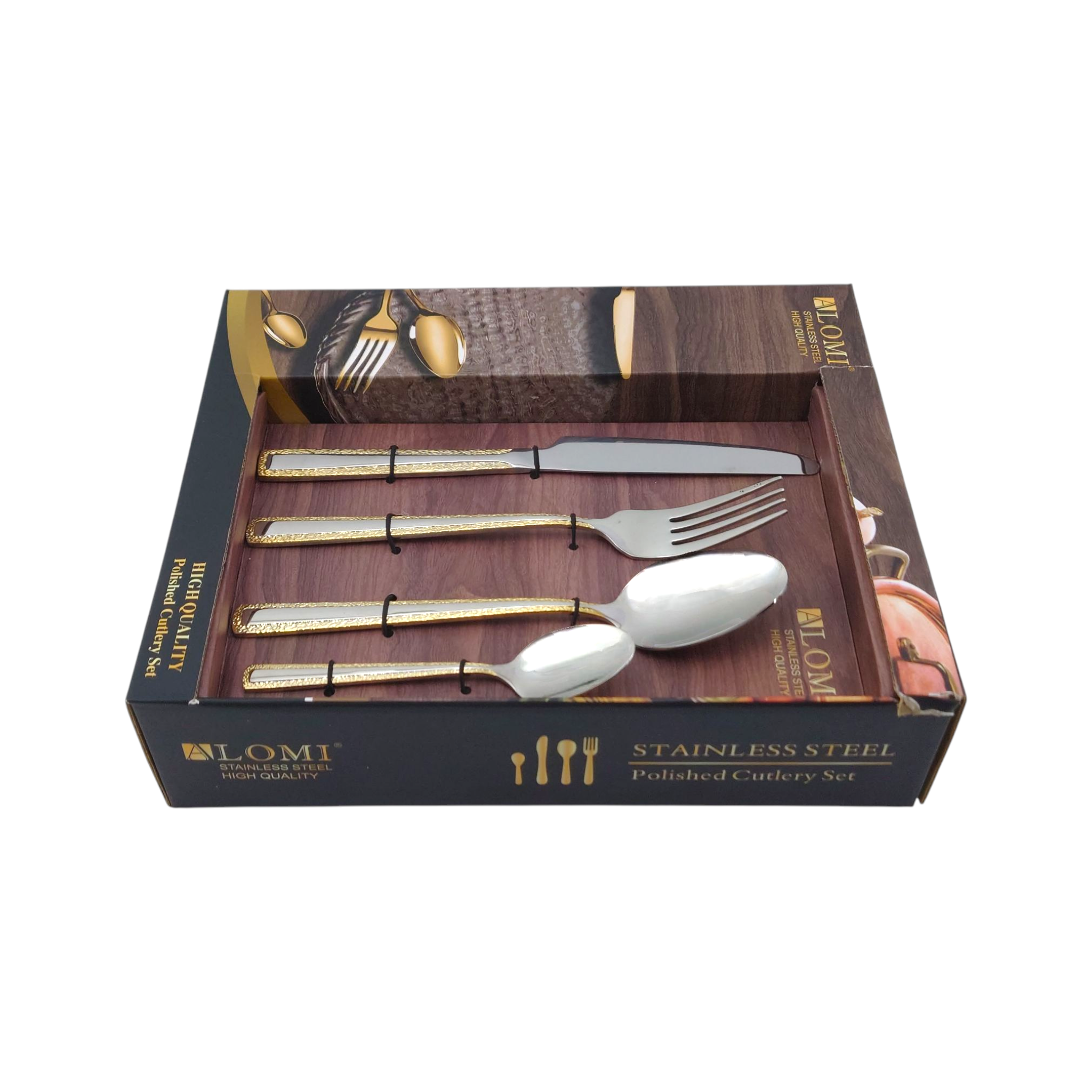 Alomi 24-Piece Cutlery Set With Stand