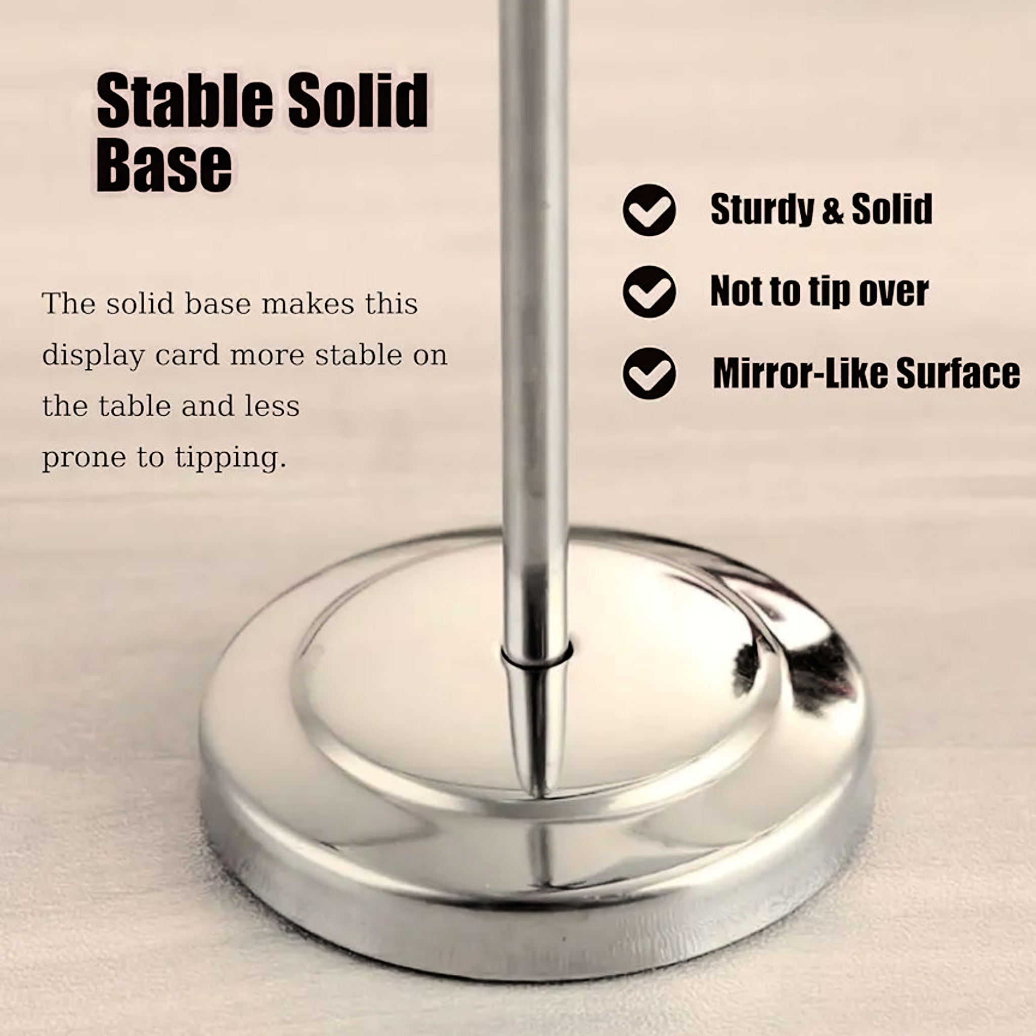 Violet Silver Menu Stand