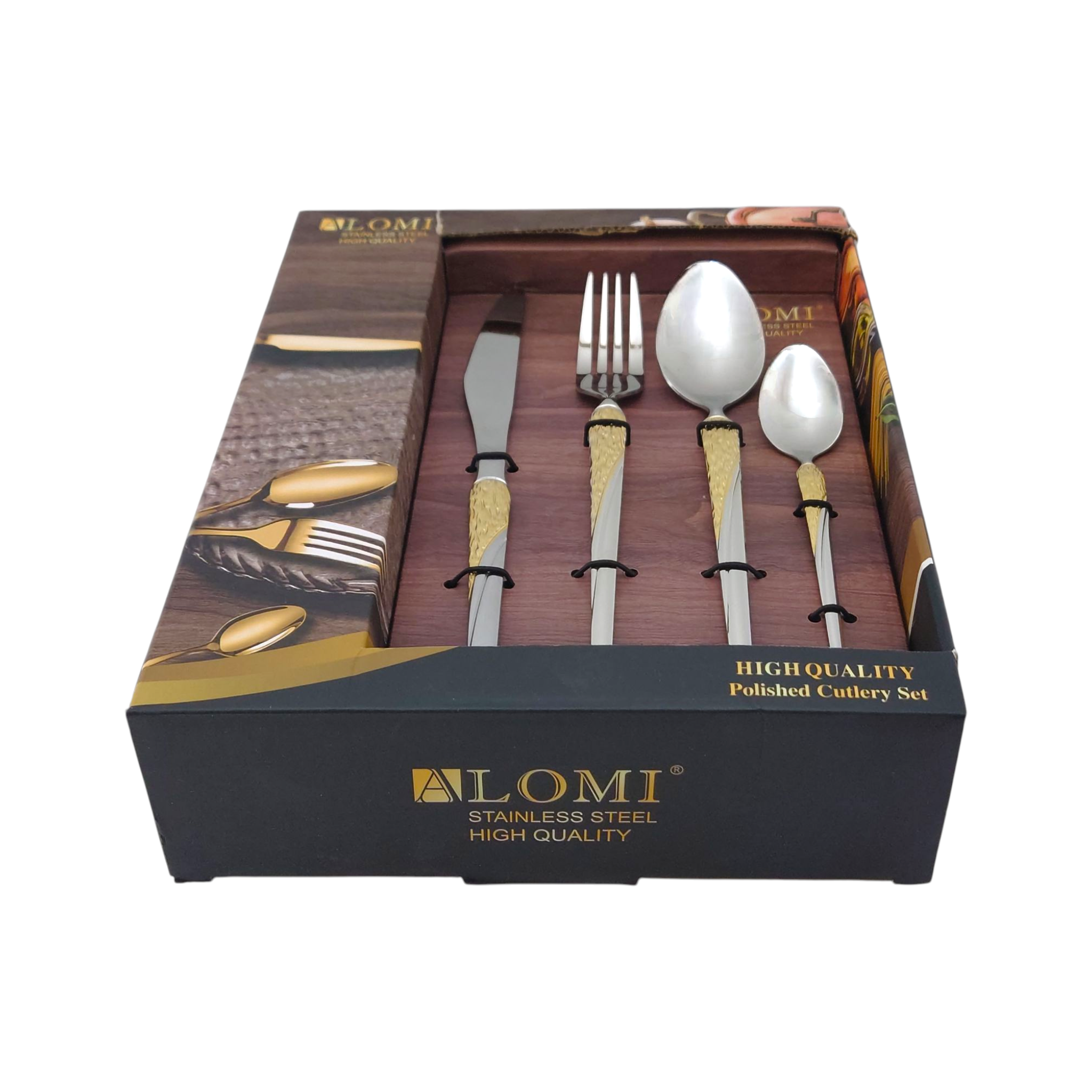 Alomi 24-Piece Cutlery Set With Stand
