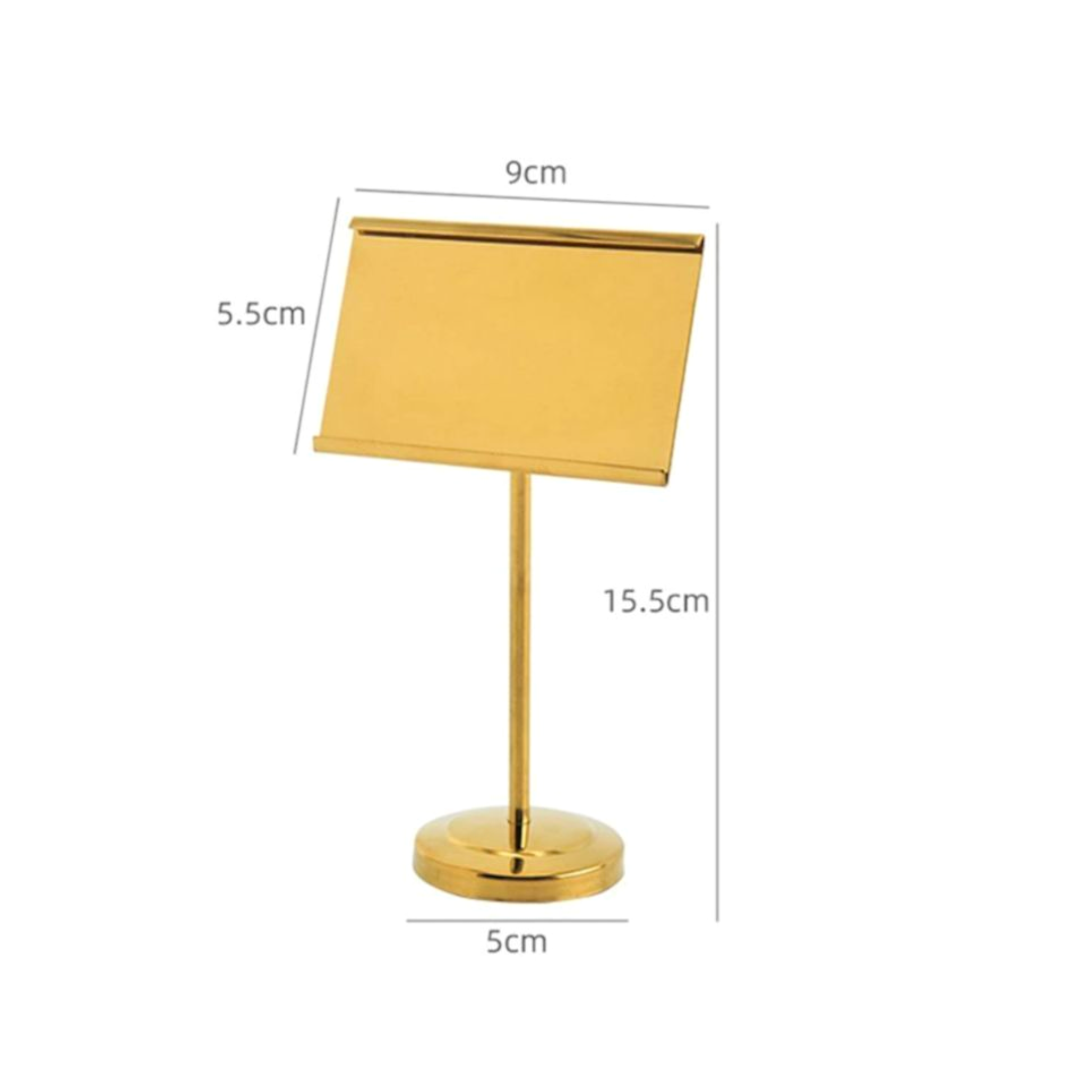 Violet Golden Menu Stand 9x15 cm
