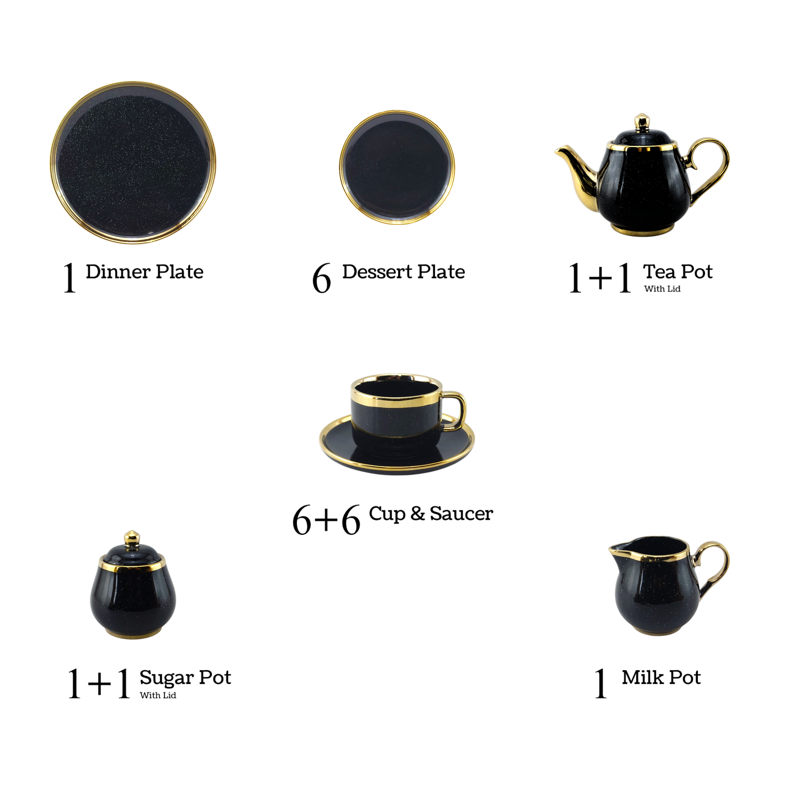 Onemore 24-Piece Tea Set