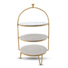 Three Tier Platter 20/cm With Golden Stand