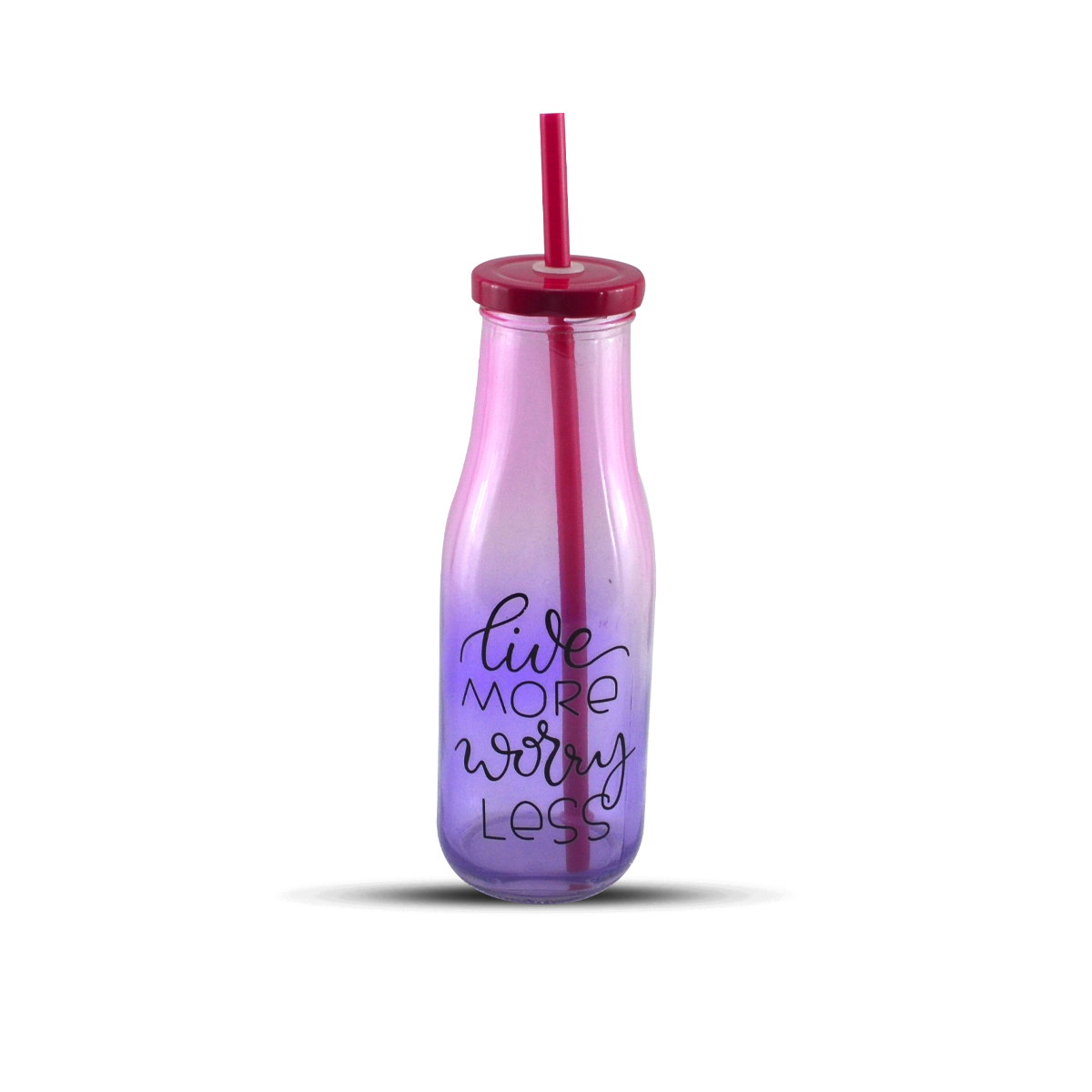 Kleeyo Fairy Glass Bottle With Straw