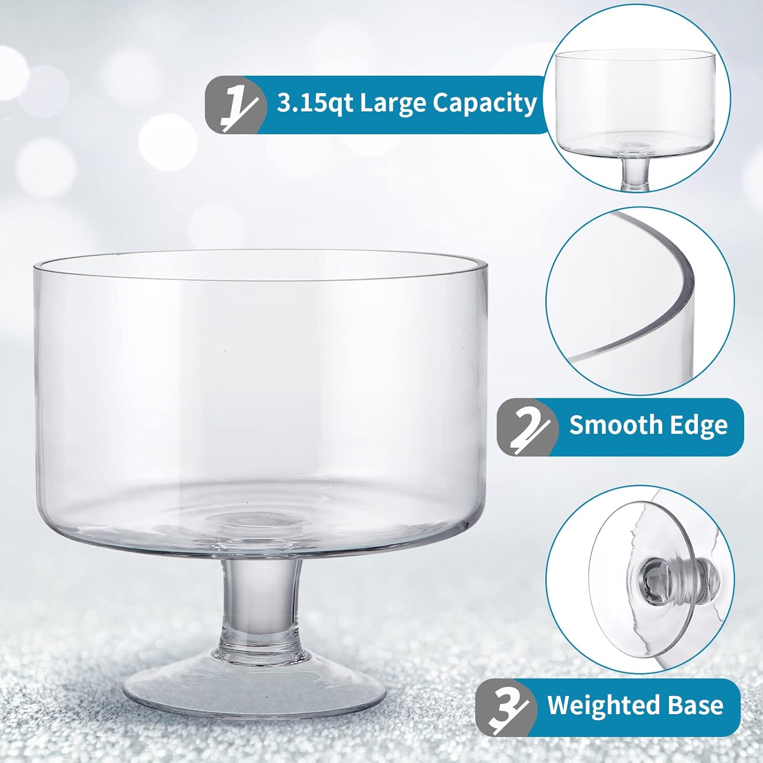Trifle Glass Bowl 8"