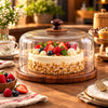 Shengya Acrylic Cake Dome With Wooden Board