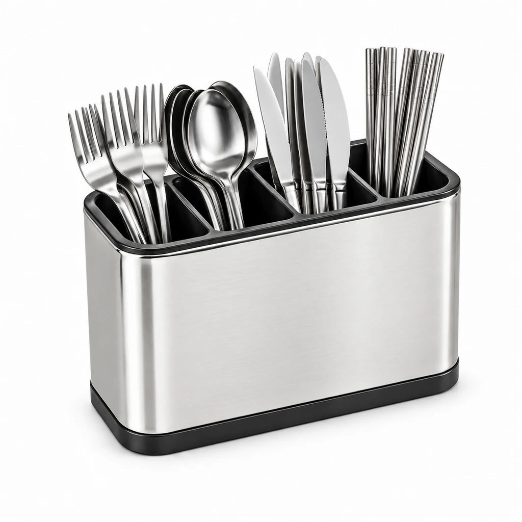 Z.I.K 4-Portion Stainless Steel Cutlery Holder