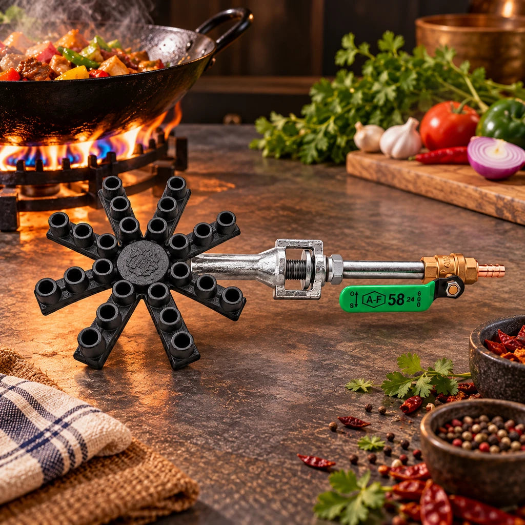 Iron Multi-Jet Natural Gas Burner - 18, 24 & 32 Holes
