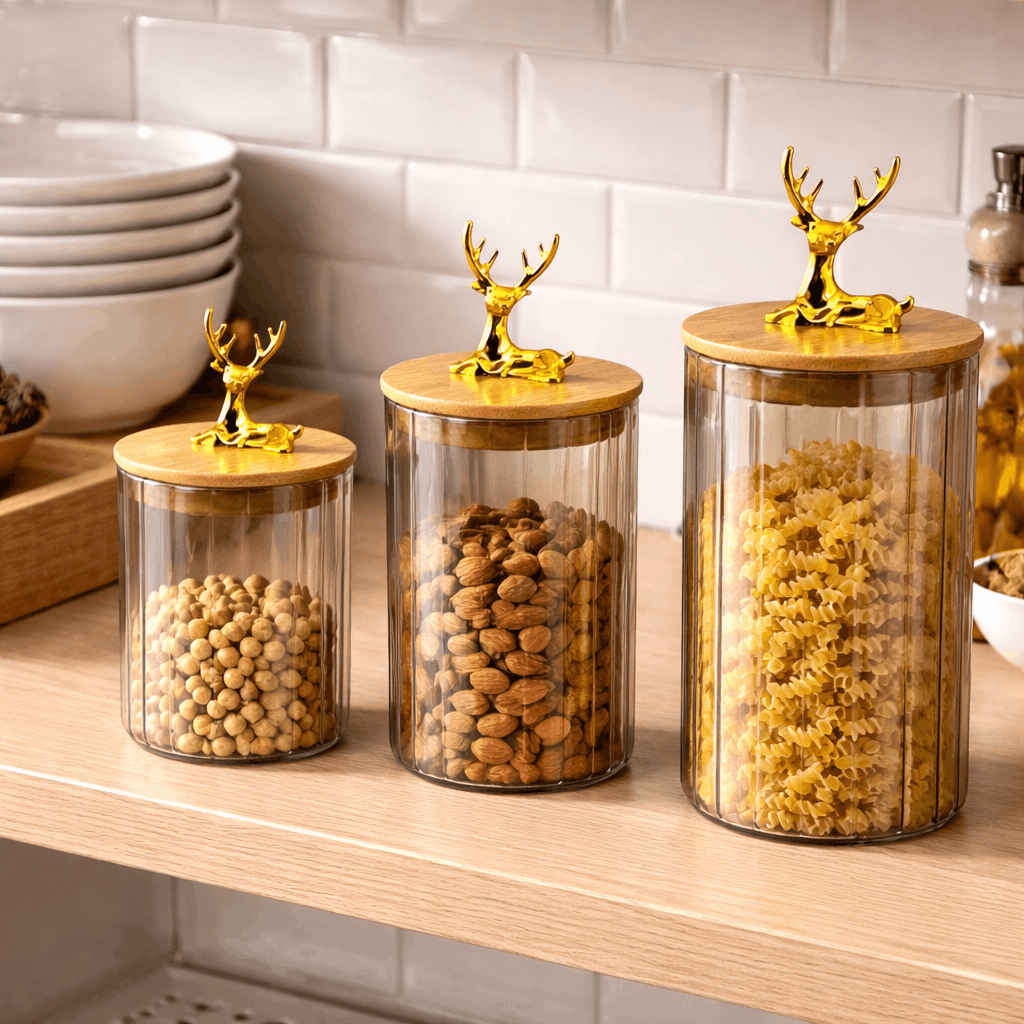 Deer S.G Glass Jar