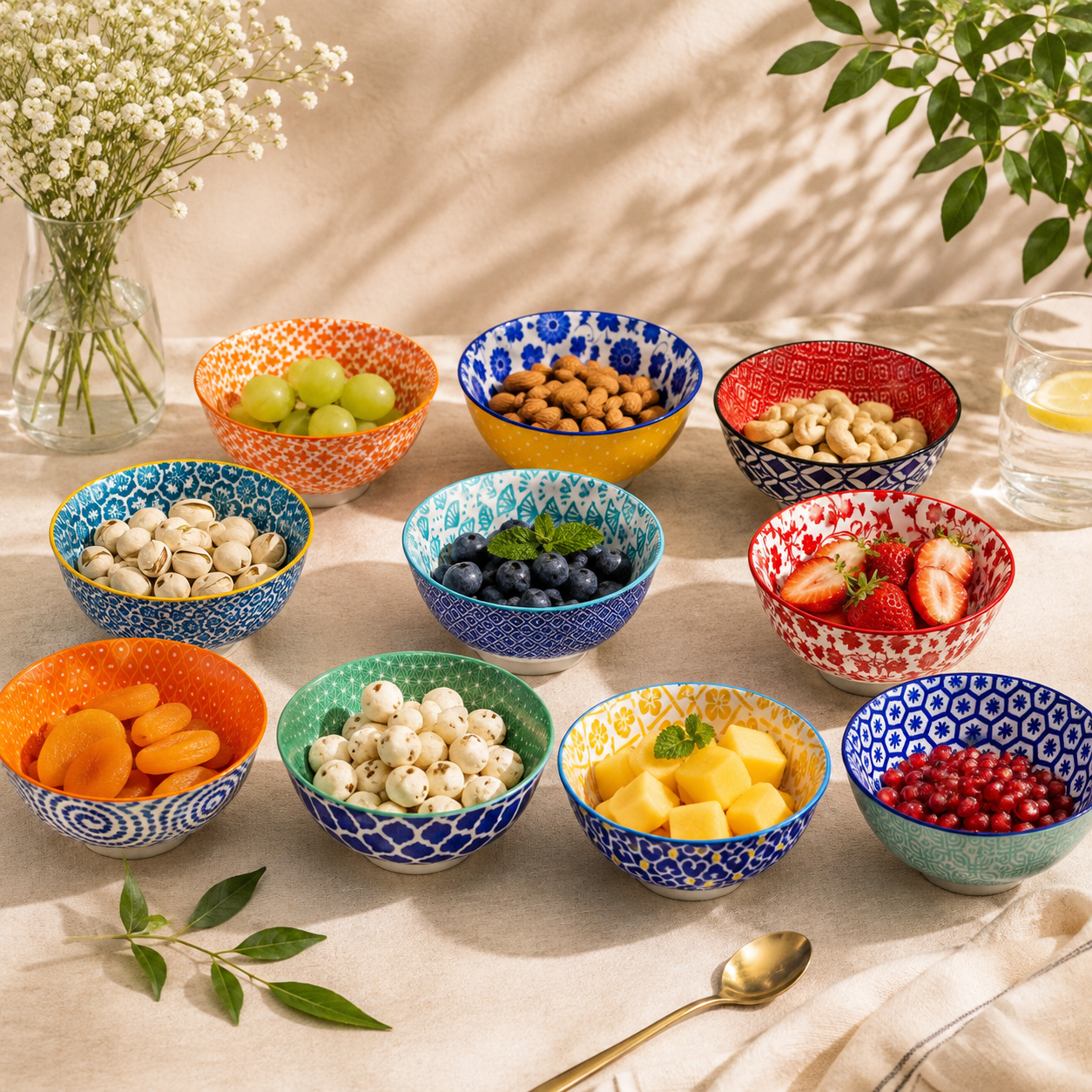 Danny Home 12 Cm Ceramic Color Bowl Set
