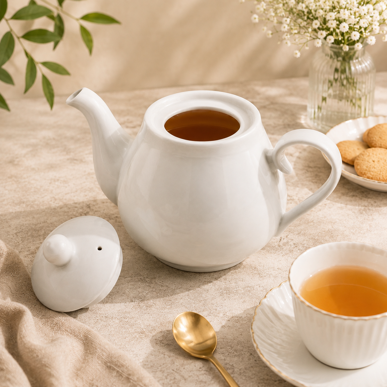 Cammy 900-Liter Large Ceramic Tea Pot