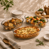 Danny Home 3-Piece Glass Oval Serving Dish Set
