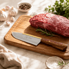 Z.B.K Stainless Steel Pointed Butcher Knife With Wooden Handle
