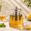 Danny Home Glass Tea Pots With Steel Infuser