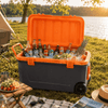 Gint 80-Liter Plastic Black & Orange Ice Box With Wheels