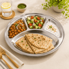 M.G 4-Portion 32 Cm Stainless Steel Round Serving Tray