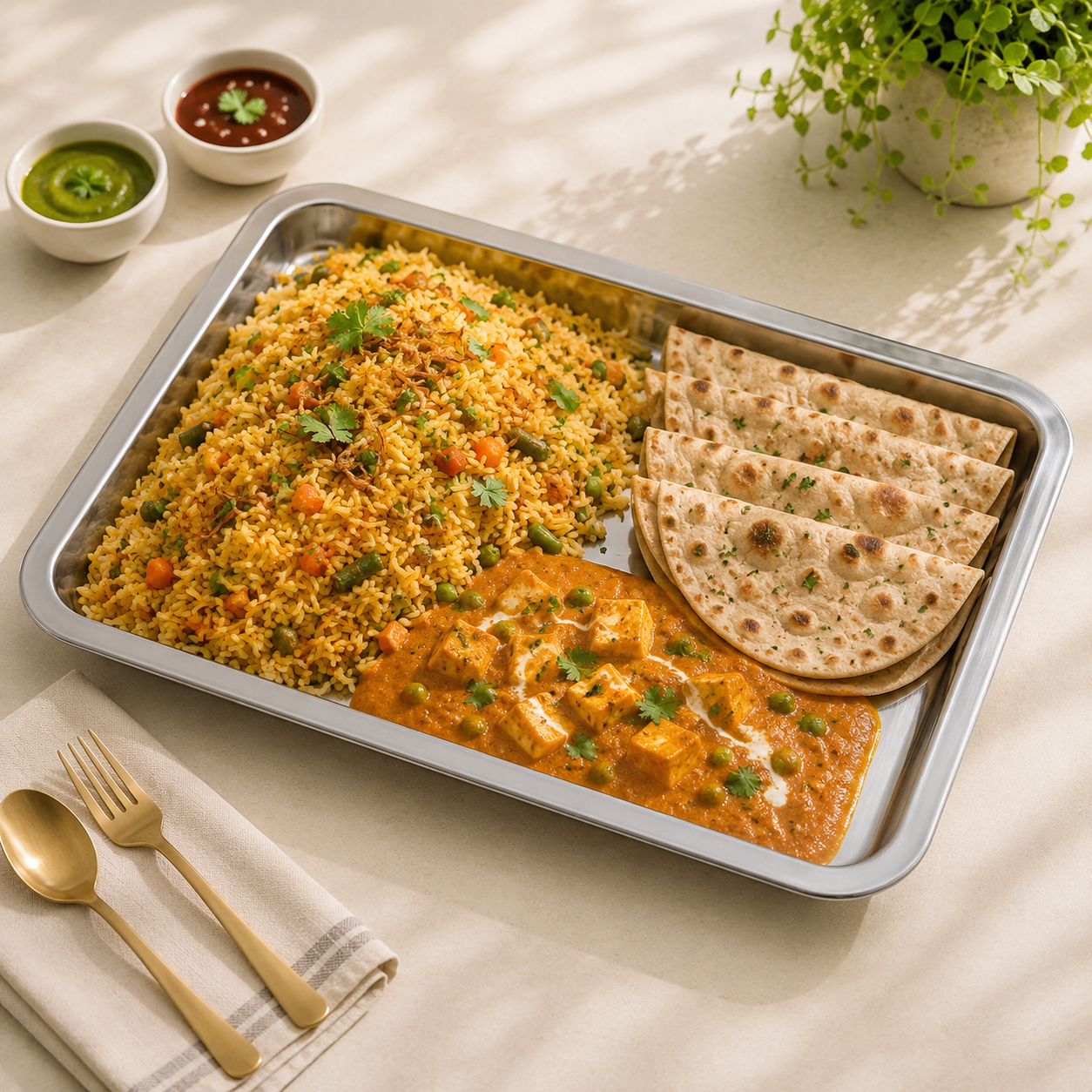 M.G Stainless Steel Serving Tray