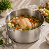M.G Stainless Steel Round Stock Pot With 4 Handles
