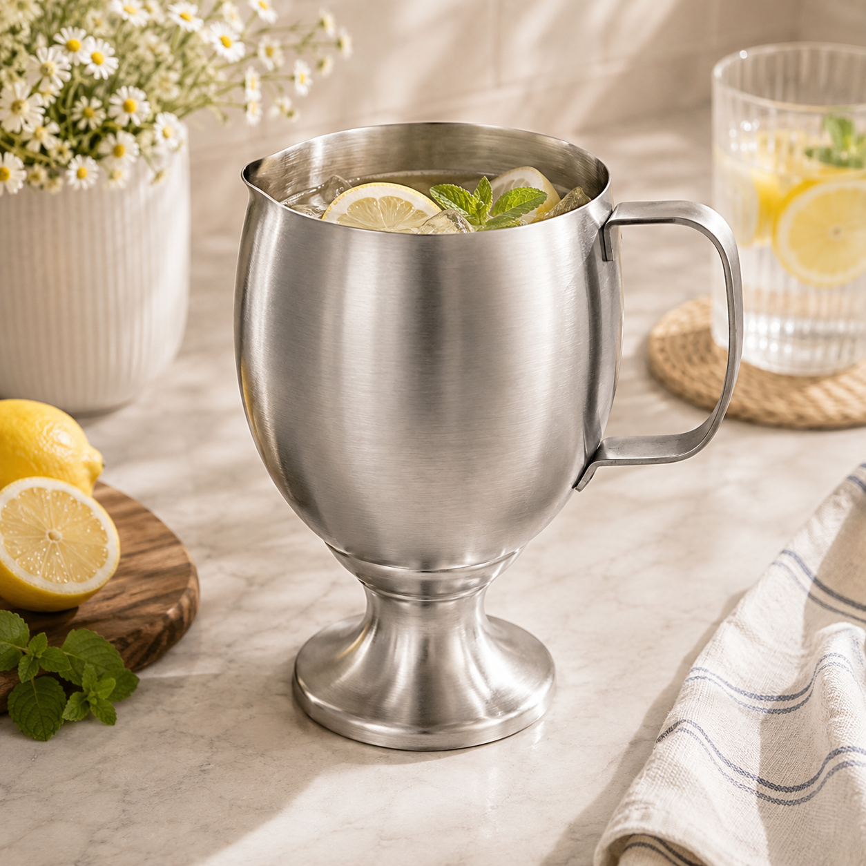 Famer Bistro 2200 ML Stainless Steel Goblet Jug Pitcher