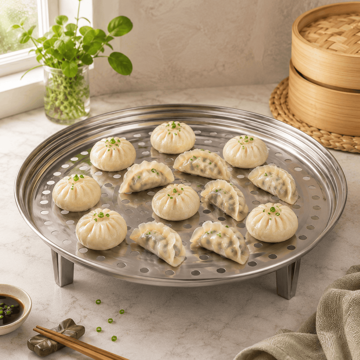 Alpha Stainless Steel Steamer Jali Kaka Bawa Sons