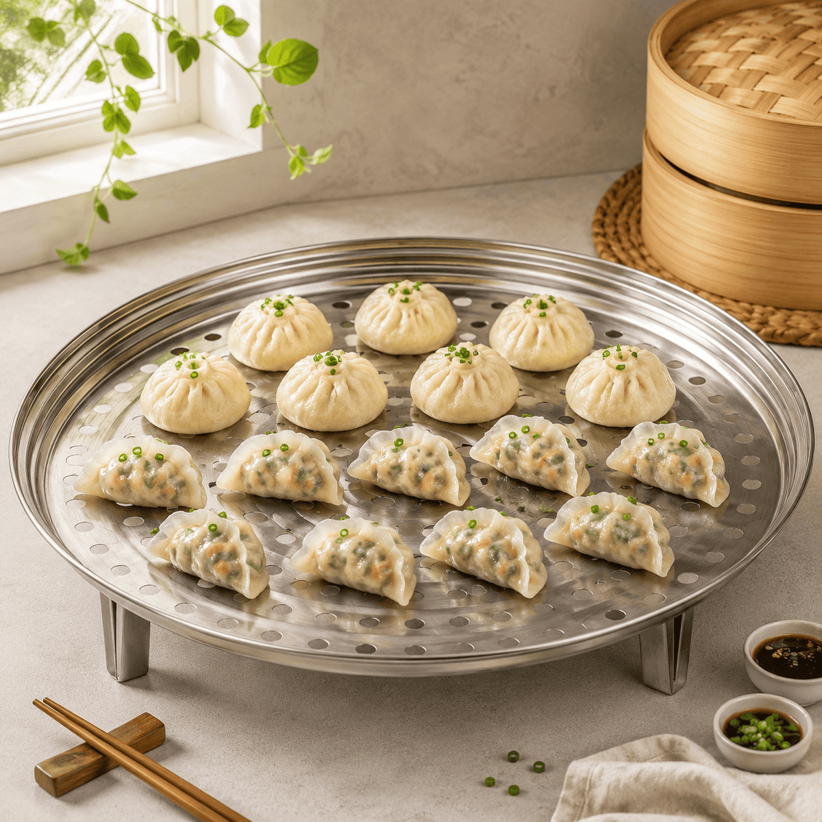 Alpha Stainless Steel Steamer Jali Kaka Bawa Sons