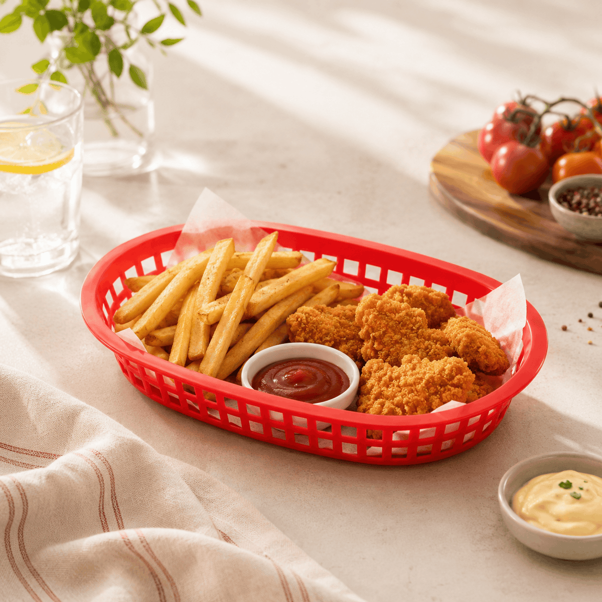 Oval Plastic Fast-Food Serving Basket Kaka Bawa Sons