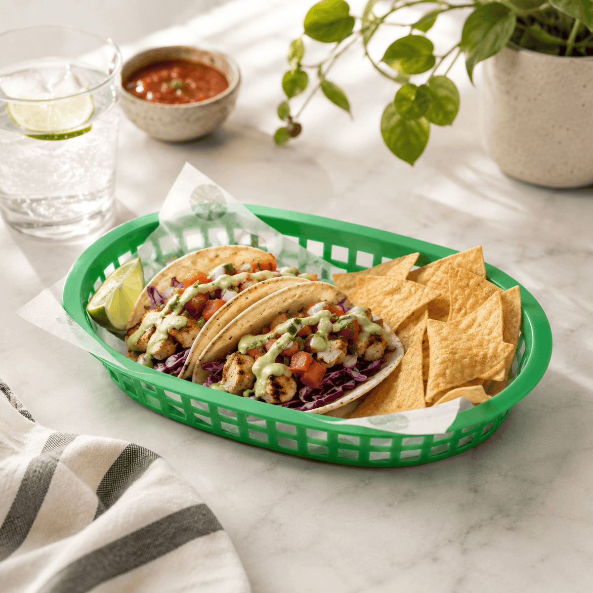 Oval Plastic Fast-Food Serving Basket Kaka Bawa Sons