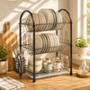 SK Stainless Steel Black Plate Rack