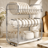 SK 3-Tier Stainless Steel G-Shaped Plate Rack